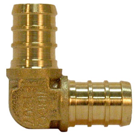 B & K SharkBite 3/8 in. PEX X 3/8 in. D PEX Brass 90 Degree Elbow UC246LFA